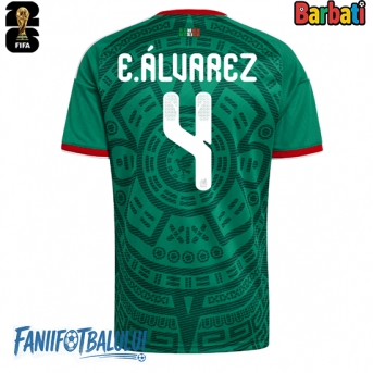 Mexic Edson Alvarez #4 Tricou Fotbal Replică Mondial 2026 Barbati Acasa